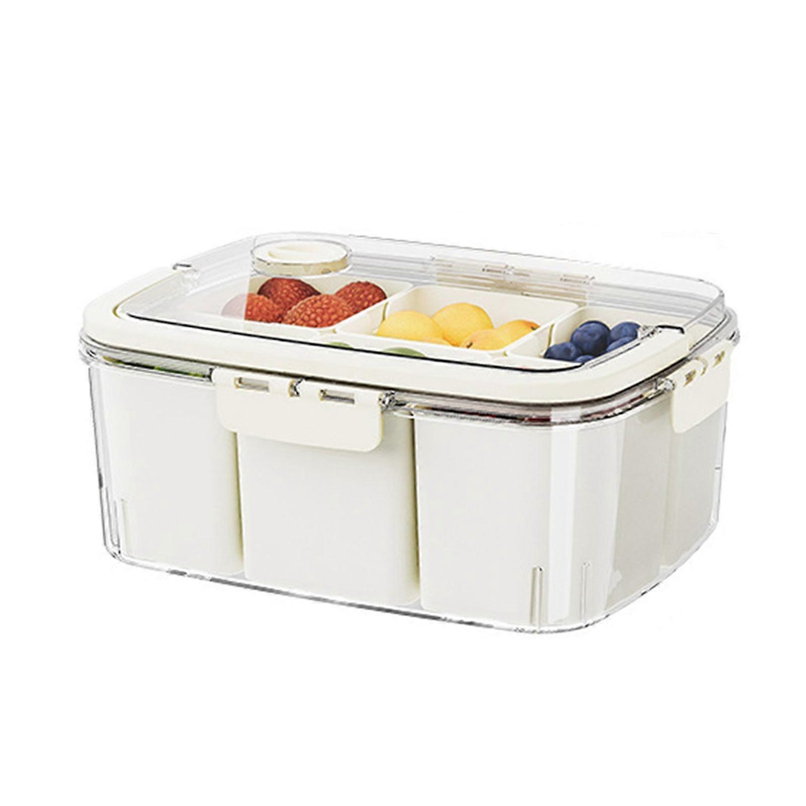 Multipurpose Stackable Fridge Storage Boxes Kitchen Cabinet Organizers with Lids Stackable Refrigerator Bins Lunch Box
