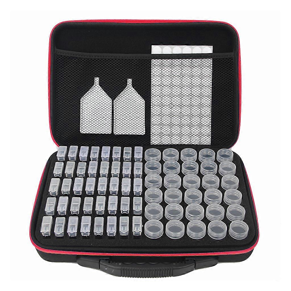 70 العربة الماس الرسومات تخزين لحالة متعددة الوظائف الحرف اليدوية منظم صناديق التخزين لحبوب منع الحمل والمجوهرات الخرز الشاي ليا الأحمر