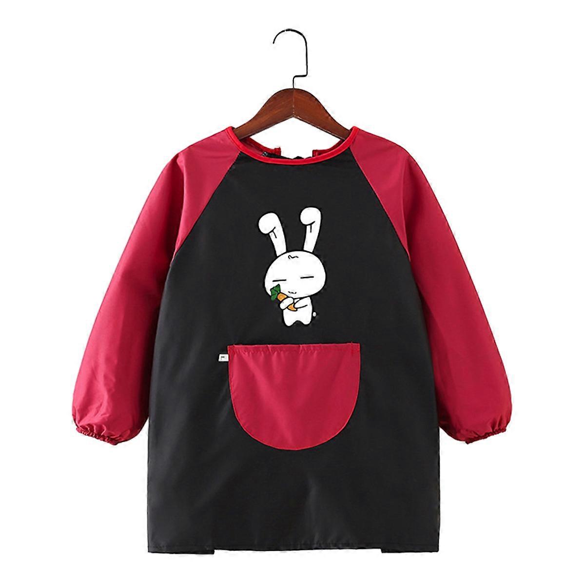 Waterproof Kids Aprons with Long Sleeves and Pockets for Art