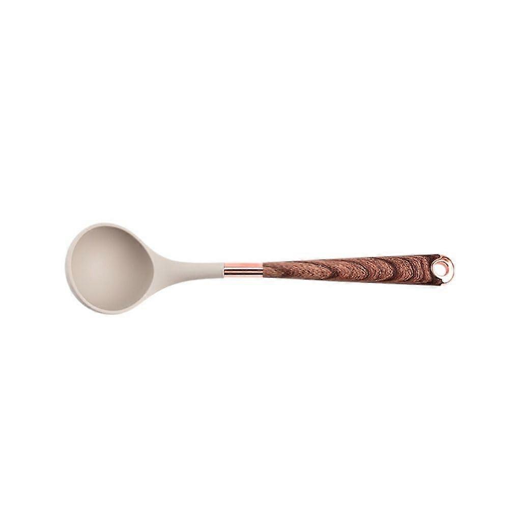 Silicone Kitchen Utensil Set With Wooden Handles Heat-Resistant Tools For Nonstick Cookware