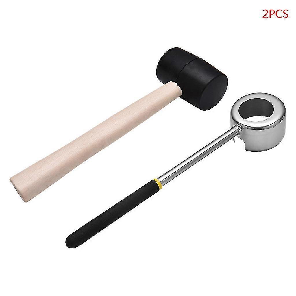 2 Pieces Coconut Opener Tools Food Safe With Rubber Mallet Super Cost-effective