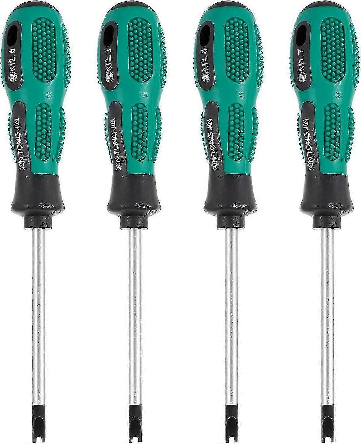 unique 4pcs/set Screwdriver Bits U Fork Magnetic Groove Screw Driver Cr-v Multi Function Tool Kit Hand