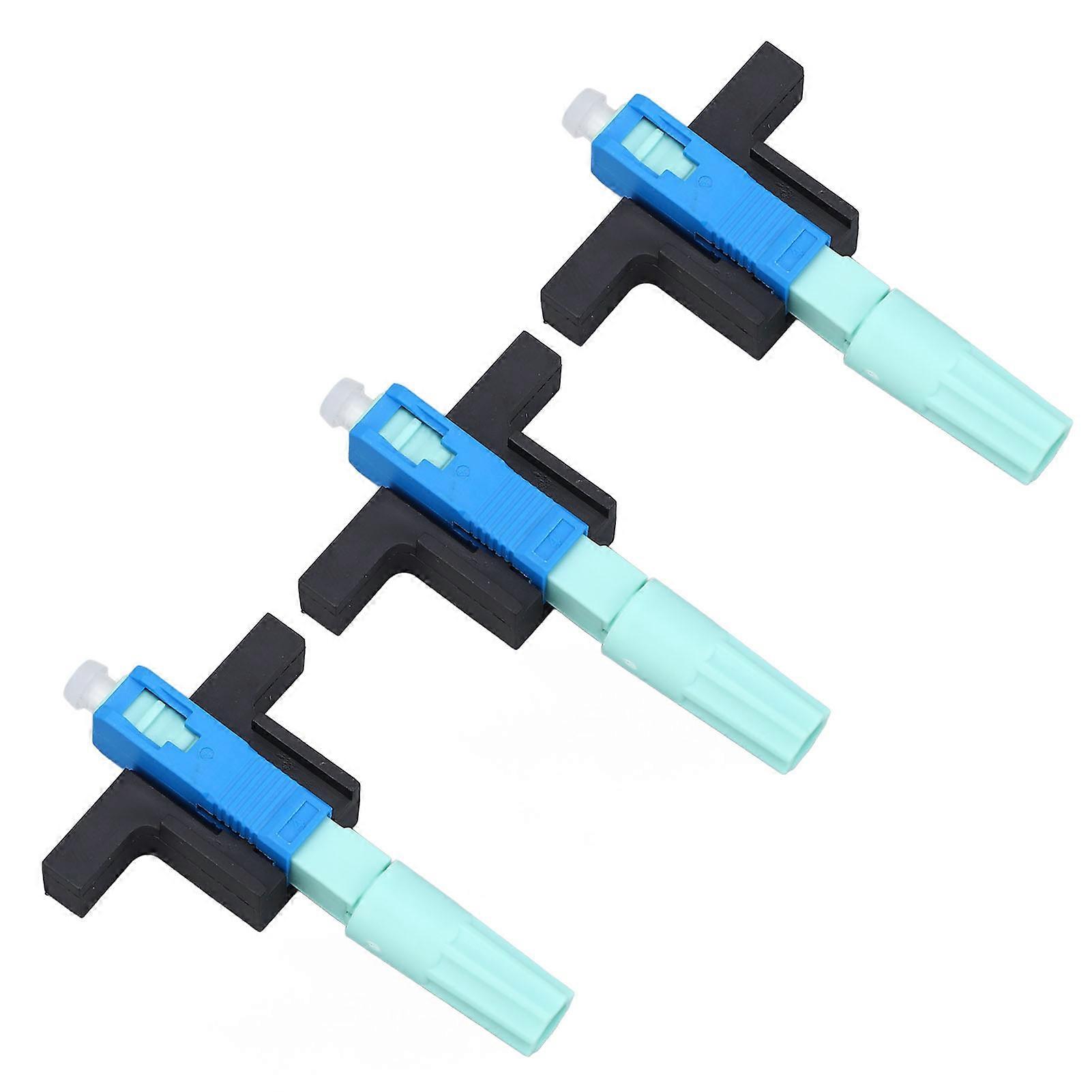 20PCS FTTH Embedded Fiber Connectors SC-UPC Cold Splicing Single Mode Fiber Optic Quick Connector T Type Round Port