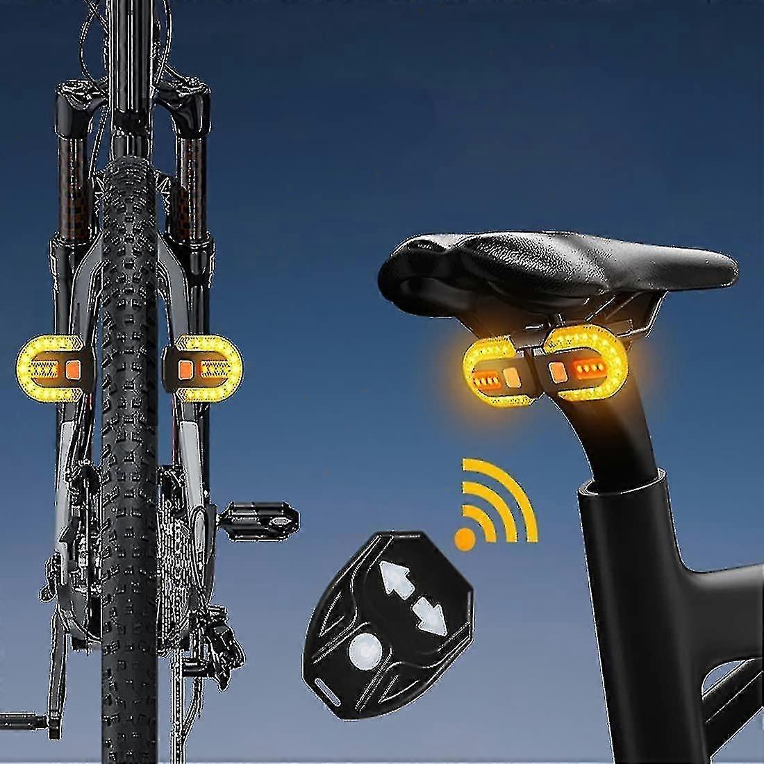 Bicycle Turn Signal Light with Wireless Remote USB Rechargeable XRH