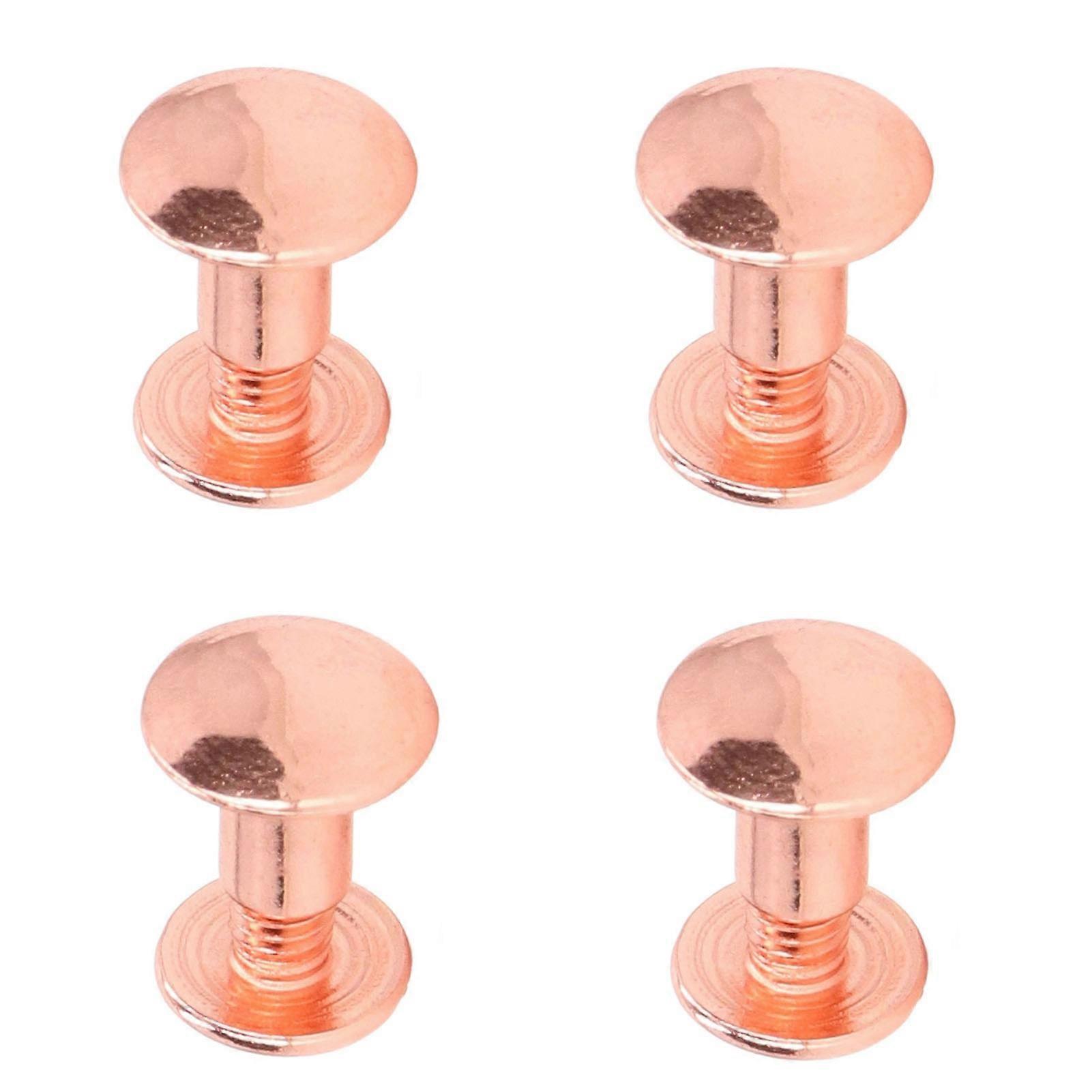 90 Sets Gold Brass Book Binding Screws for DIY Leather Rivets