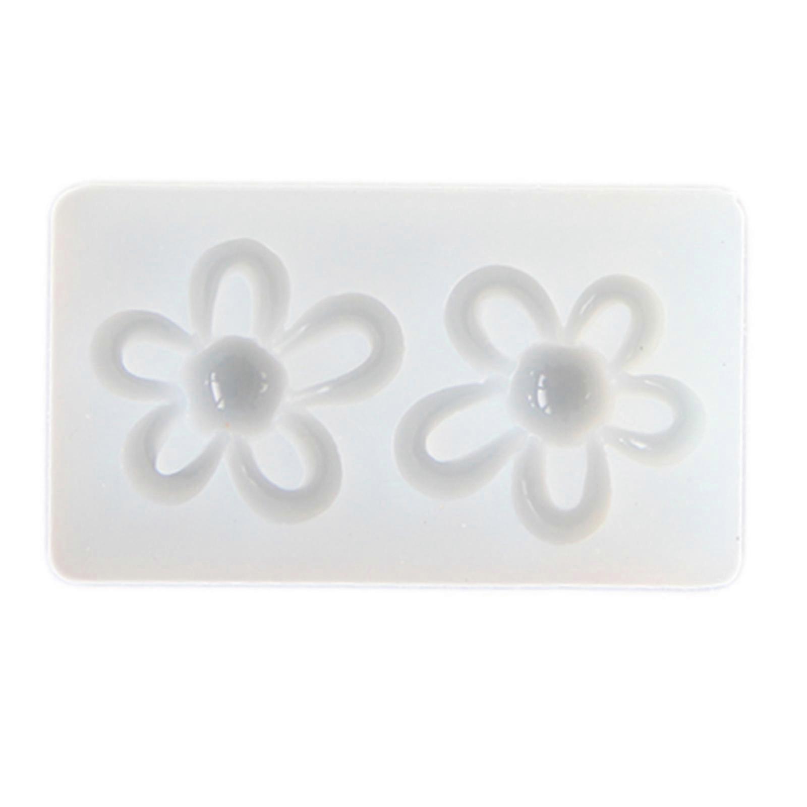 Floral Jewelry Designs Crafting Molds Handcraft Jewelry Silicone Molds Flower Shapes Craft Mold for Artistic Creations White