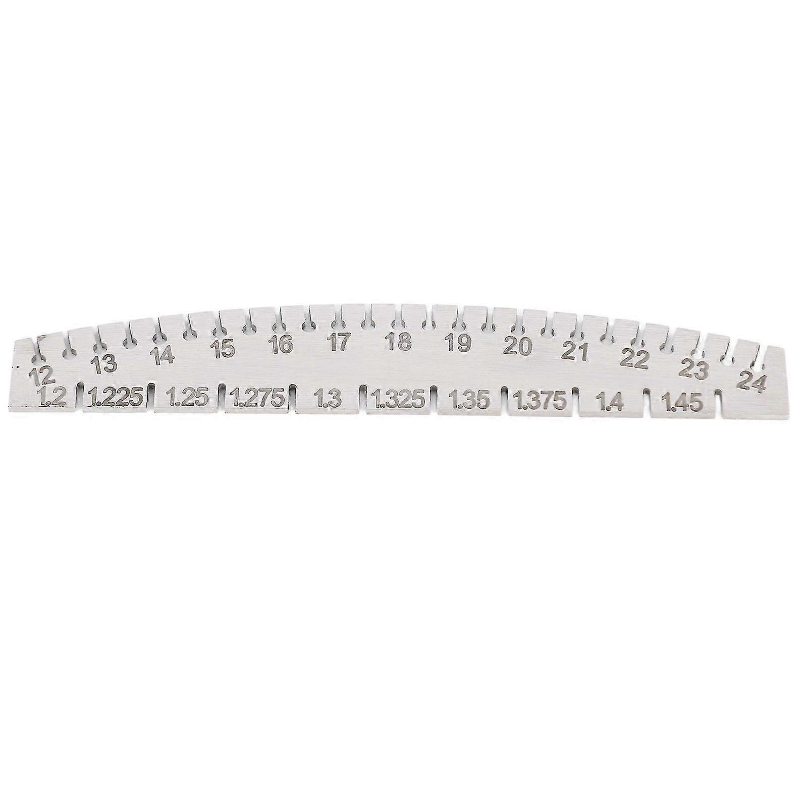 Piano String Gauge with Clear Scales Metal Measuring Ruler for Guitar Ukulele Stringed Instrument