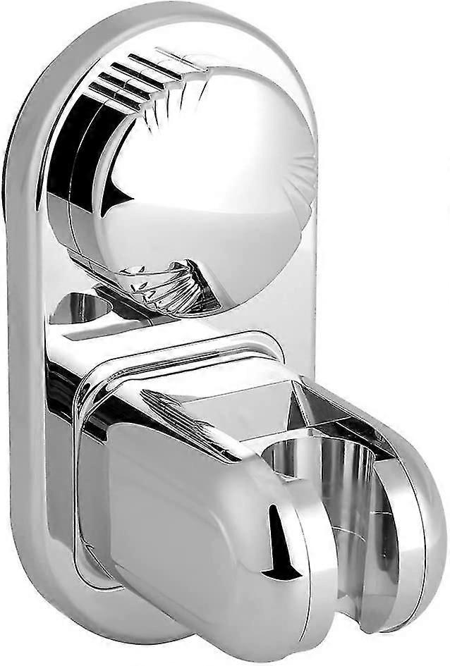 No Drilling Adjustable Shower Holder,adjustable Suction Cup Wall Mount Hand Shower (silver)