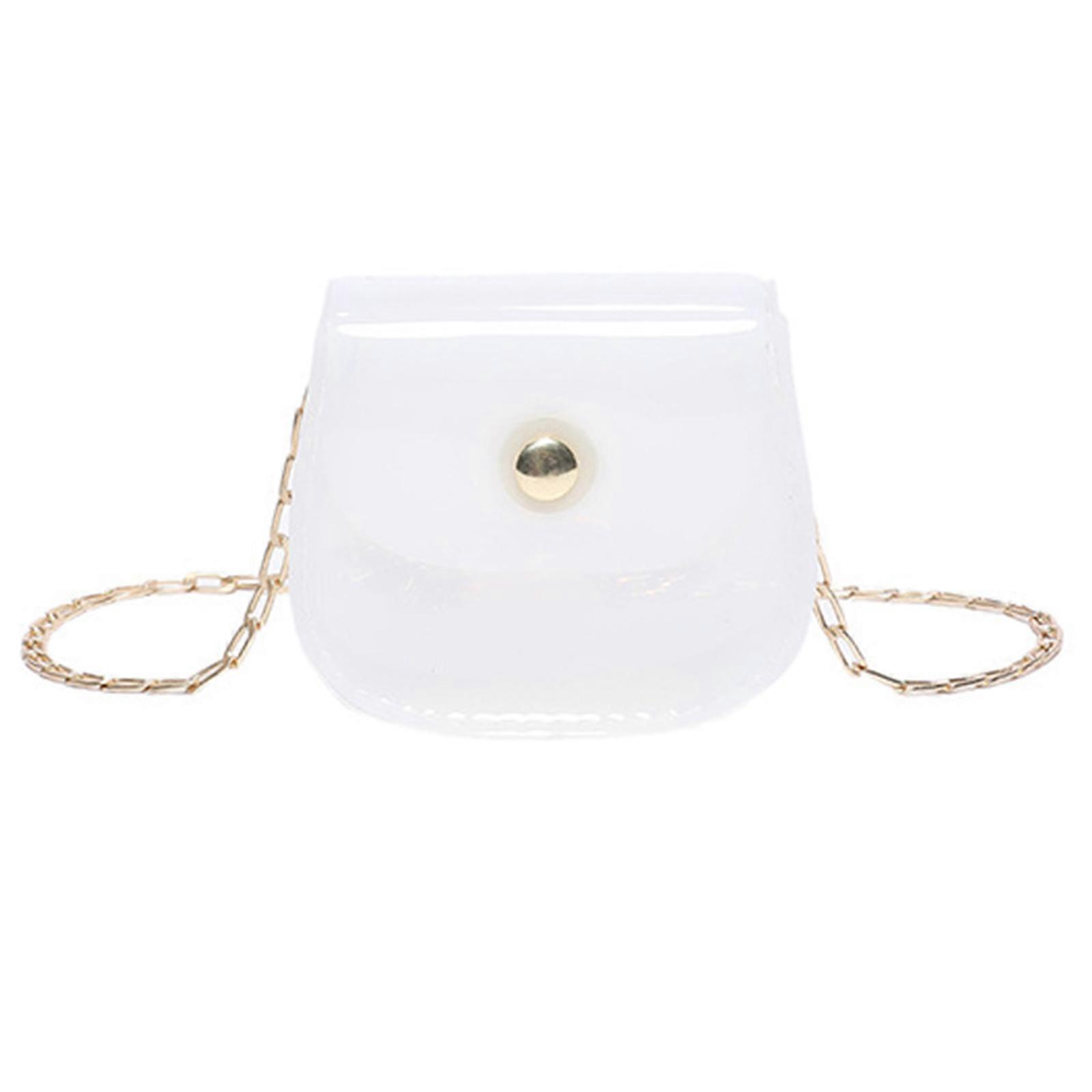 Catene Da Donna Borsa A Tracolla Trasparente Borsa A Tracolla Piccola Borsa A Tracolla Shopping Dating Bag Moda Selle Borsa Portamonete Bianco