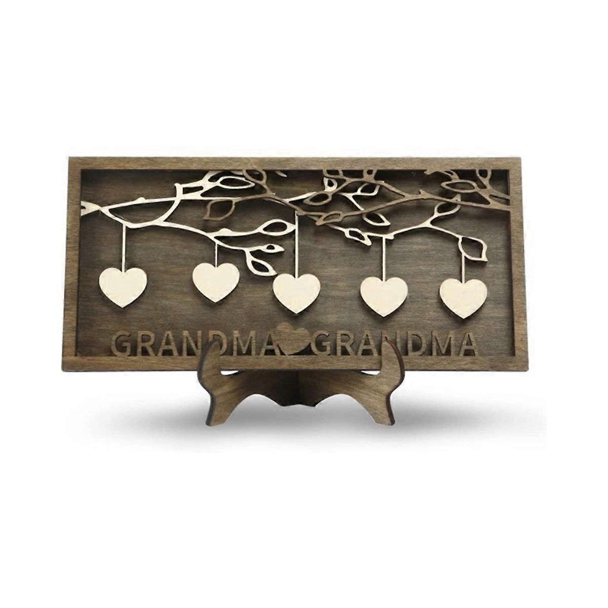Family Sign for Mom Custom Wooden Tree Frame D