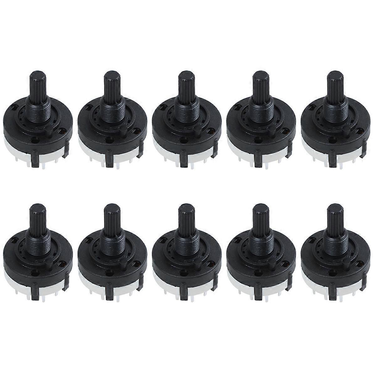 10X 3P4T 3 Pole 4 Position Single Band Selector Rotary Switch W Knob
