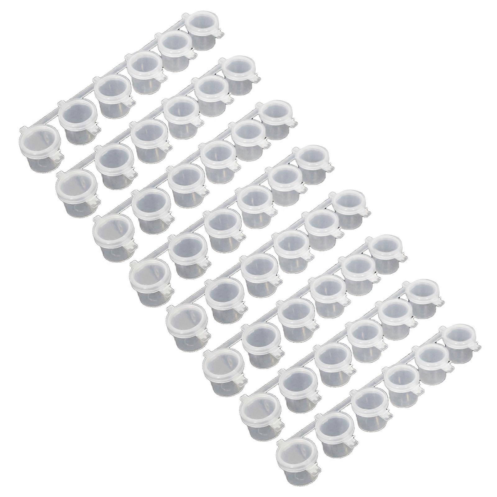 8Pcs Empty Paint Pots Strips Empty Paint Cups with Lid 3ML/5ML/10ML Paint Cups Small Paint Containers Clear Storage Case