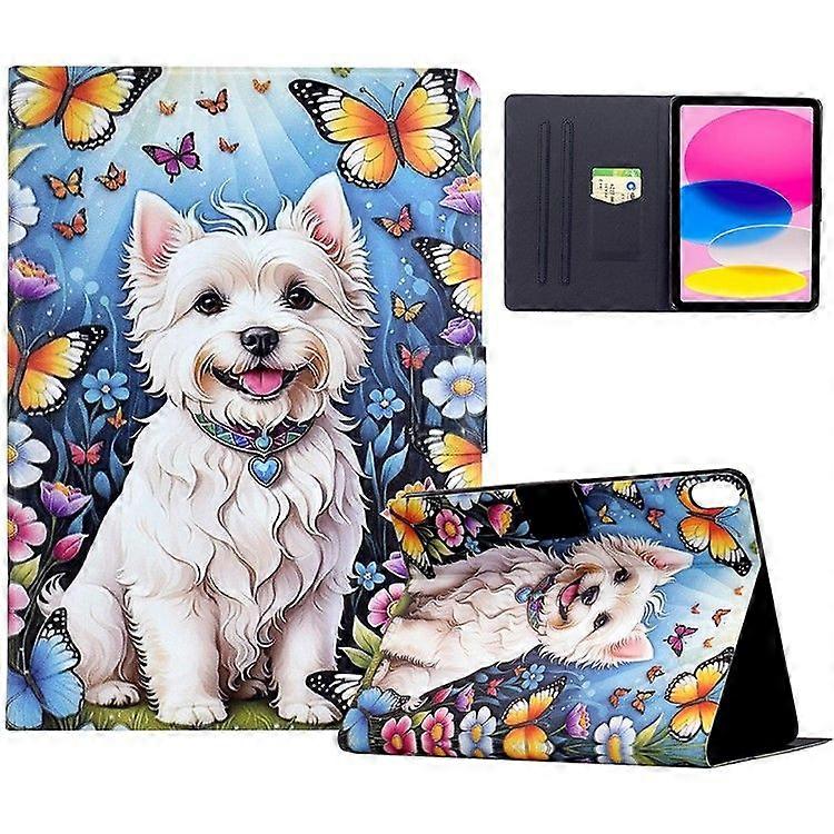 Stand Case for iPad (2025)/ iPad 10.9 (2022) Pattern Printing Tablet Leather Cover with Auto Wake/ Sleep