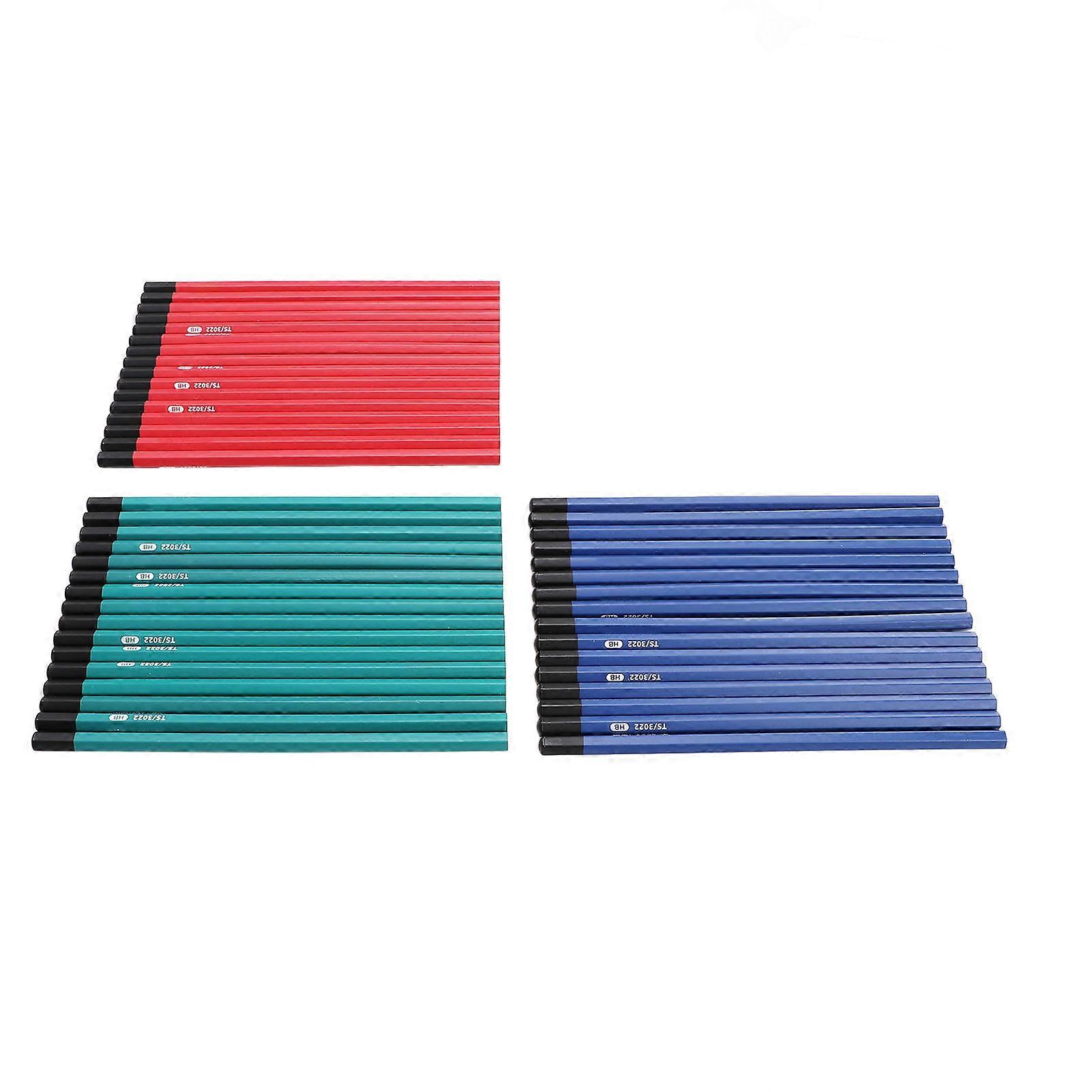 48 Pcs HB Wood Cased Pencils for Drawing, Sketching & Writing with Comfortable Hex Design