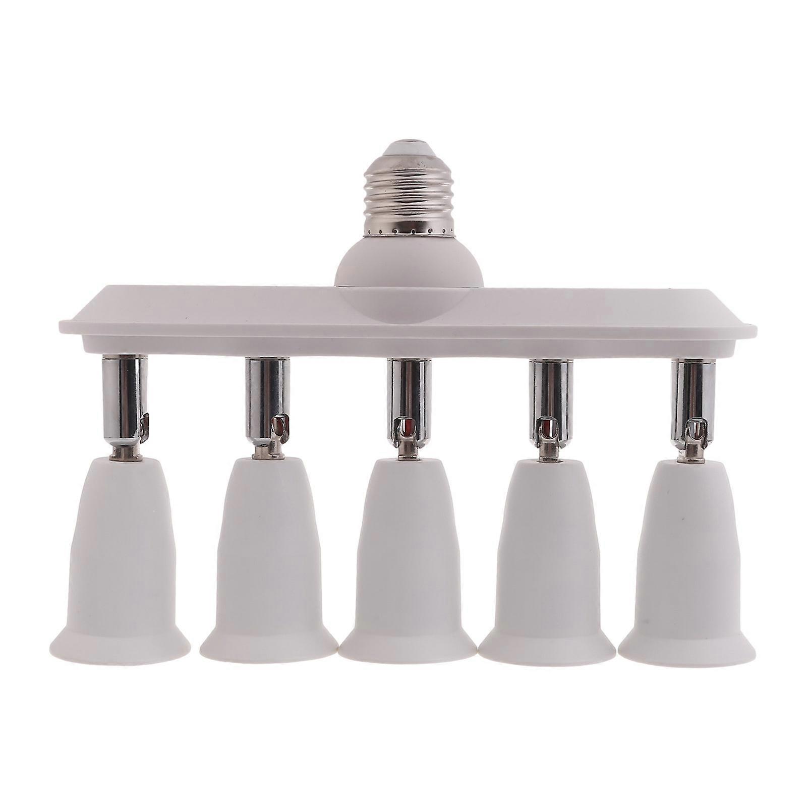 Multifunctional E27 to E27 Base Light Holder Lamp Bulb Socket Splitter Adapter for Photography Studio and Home Decor Multicolor