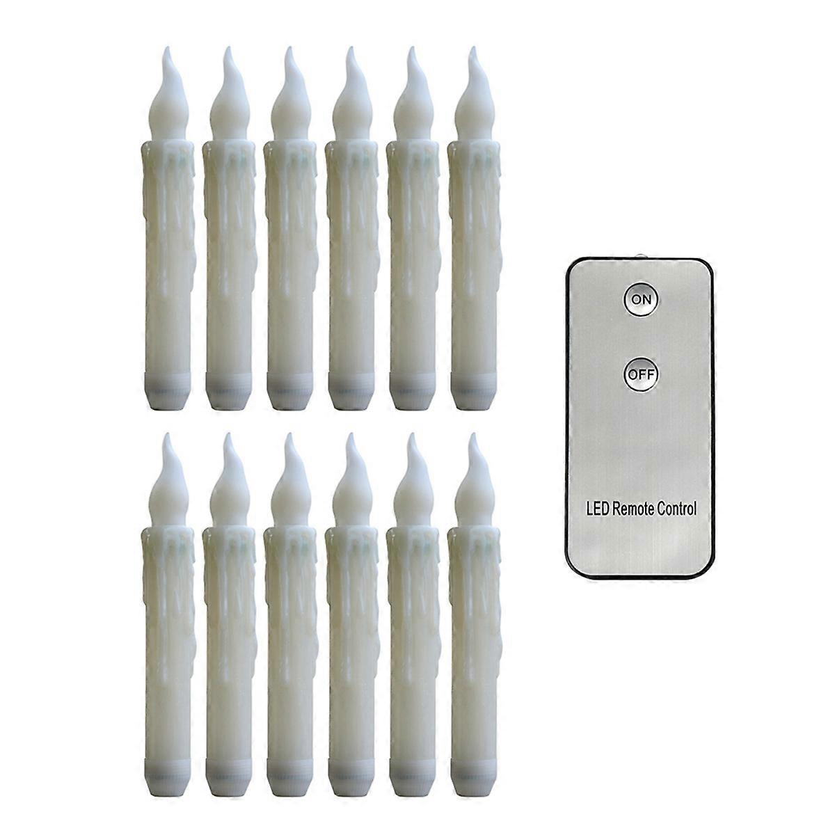 Candles with Remote Control LED Flameless Candles,Yellow Flash