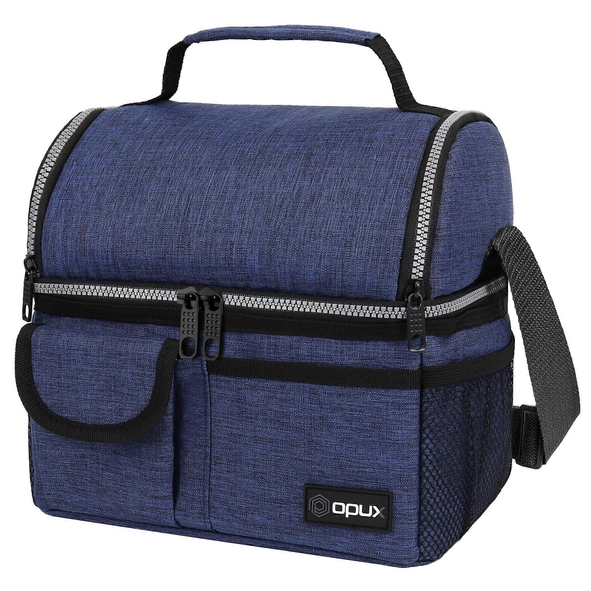 Insulated Dual Compartment Lunch Box Leakproof Soft For Work Or School