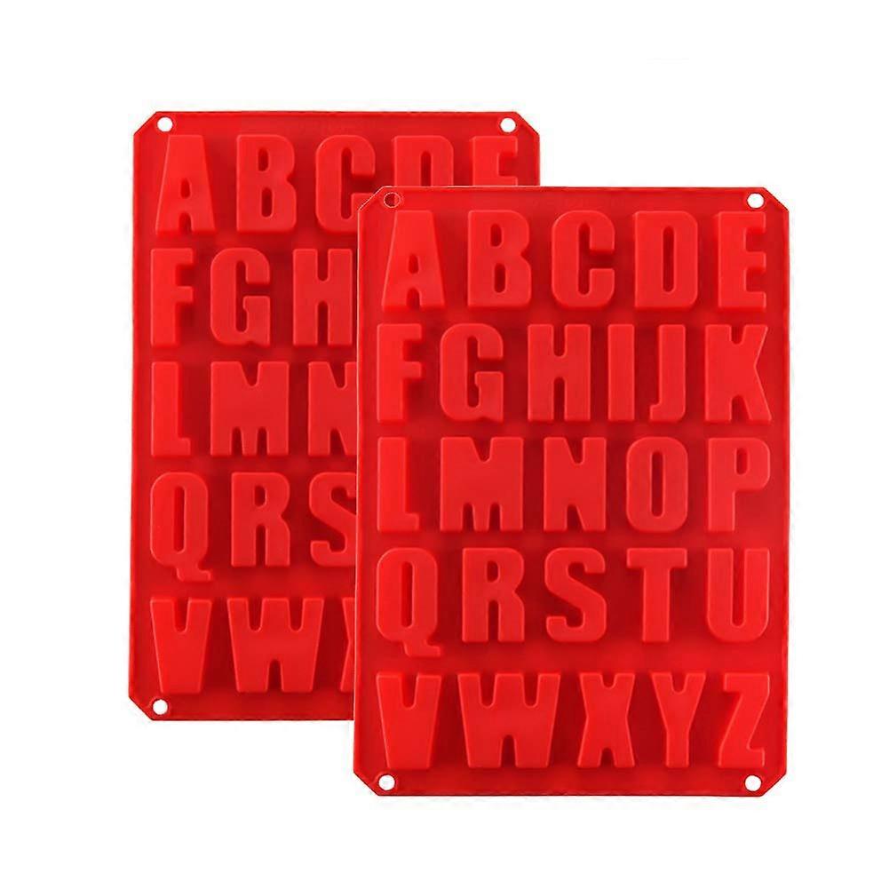 Large Silicone Letter Molds for Cake Decorating, 2 Pack Baking Molds, Non-Stick, Durable, 3D Design, Easy Release