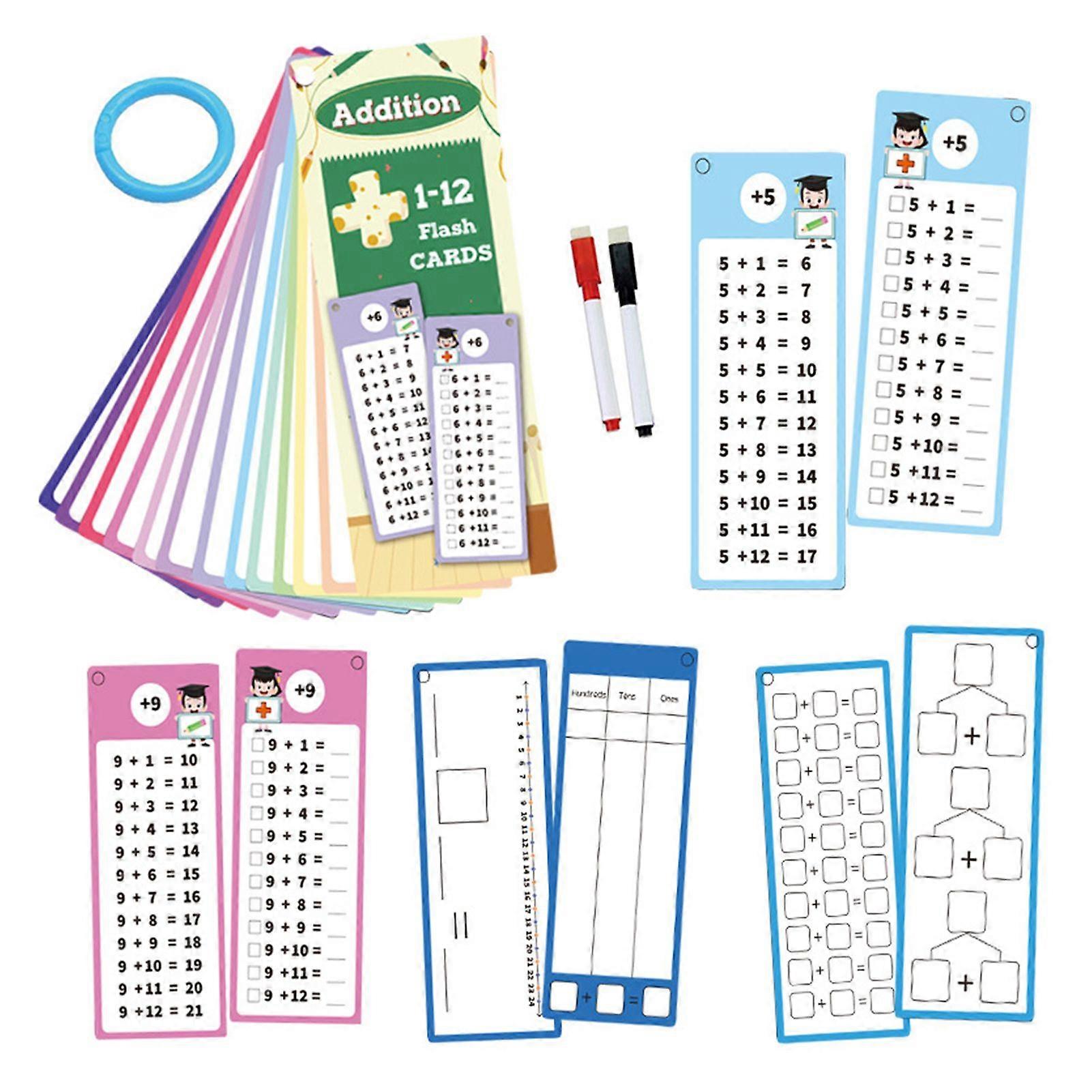 Multi Math Flash Cards Practice Quick Calculation Mathematics Flashcard for Boys Girls