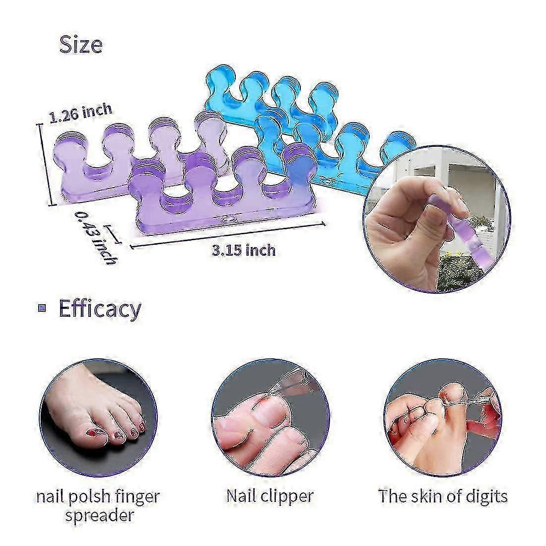 Toe Separators For Nail Polish,pedicure Toe Spacers,toe Separators Use For Separation