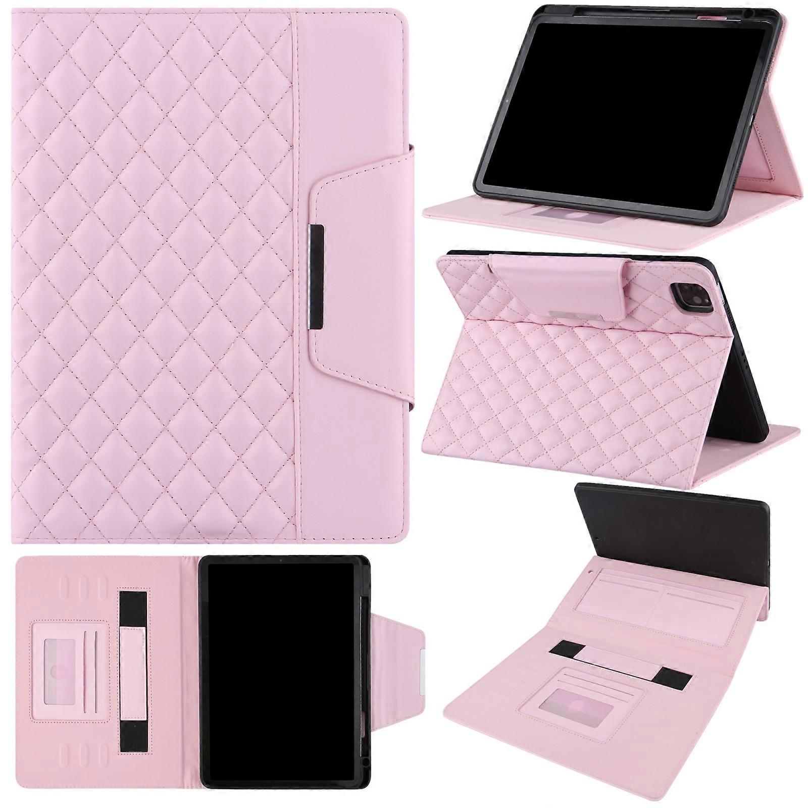 Checkered Hardware Buckle Leather Smart Tablet Case For iPad Pro 11 2024