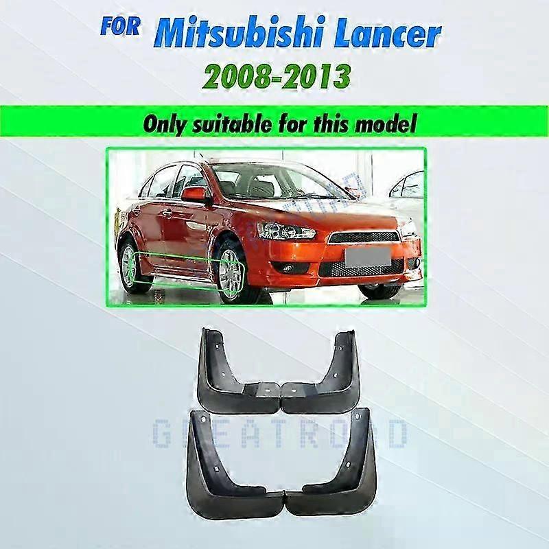unique 4Pcs Car Front Fender Flares Rear Splash Guards Mud Flaps Mudguards for Mitsubishi Lancer EX 2008 2009 2010 2011 2012 2013