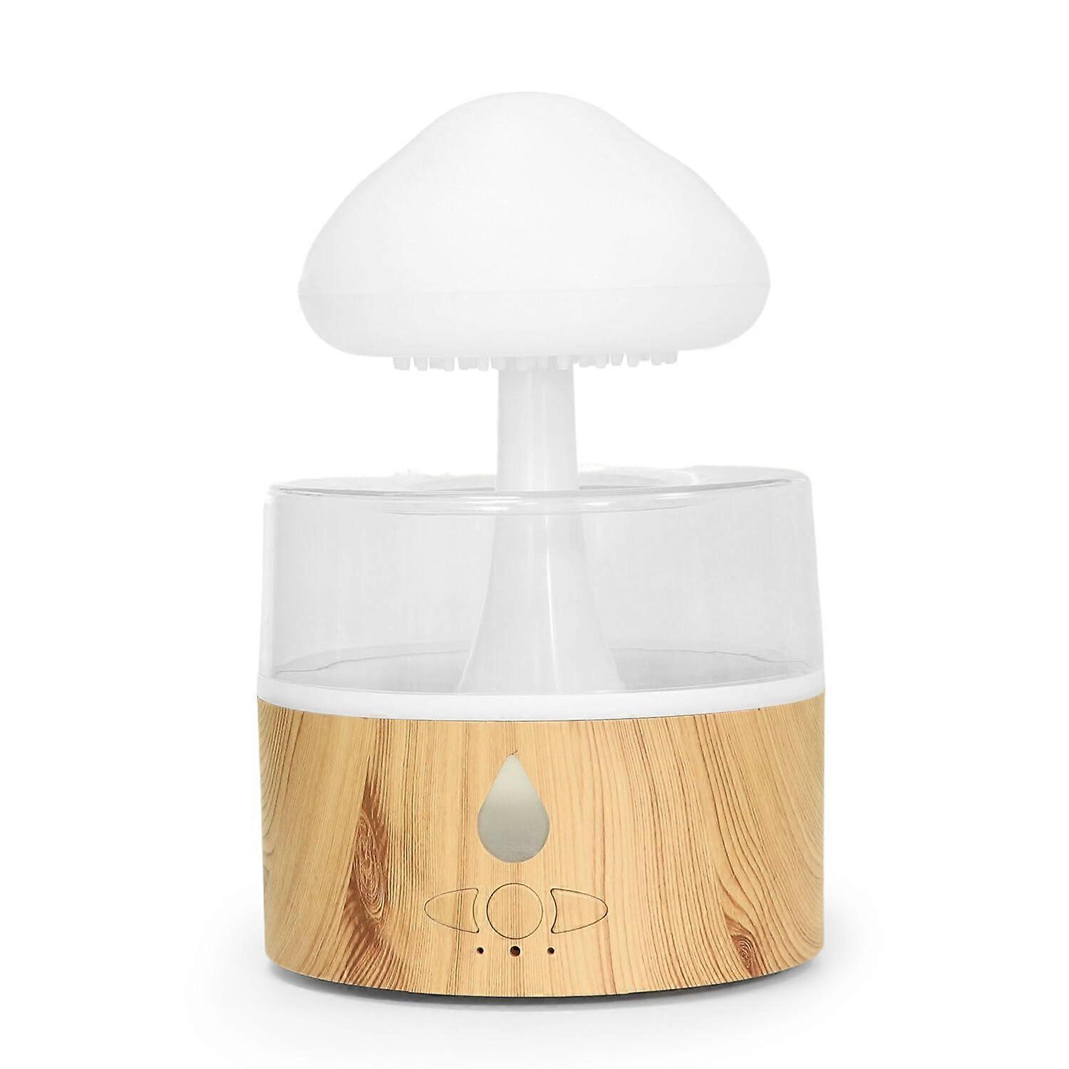 Rain Cloud Humidifier with Drip Sound Relaxation, LED Mushroom Waterfall Lamp, Compact Desk Humidifier for Office and Bedroom