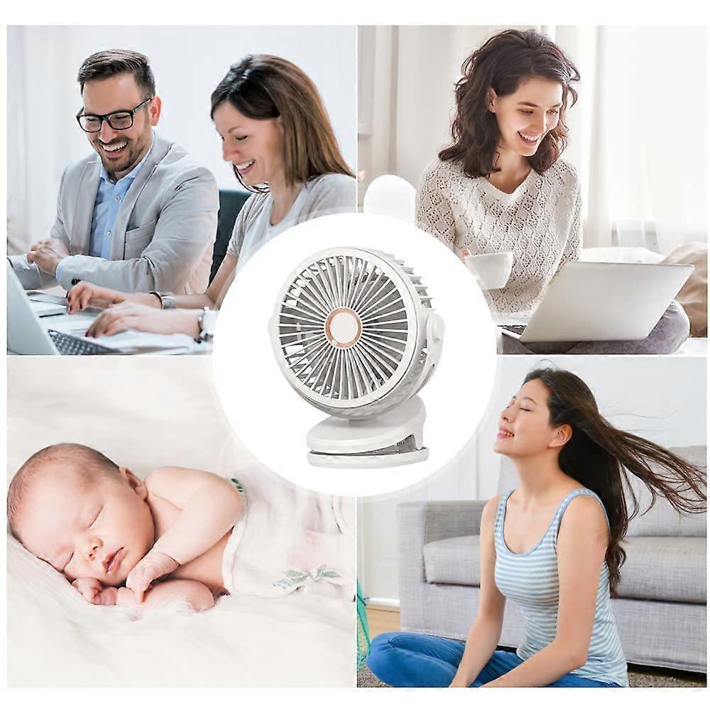 Mini Portable Quiet USB Table Fan (White)