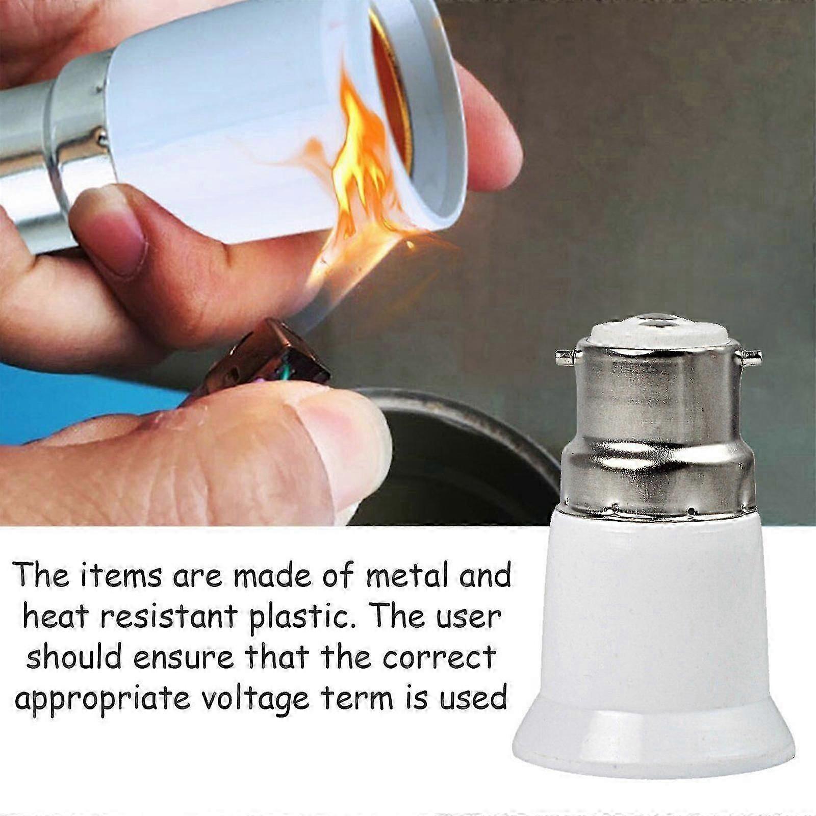 B22 to E27 Socket Base LED Halogen CFL Light Bulb Lamp Adapter Converter Holder.