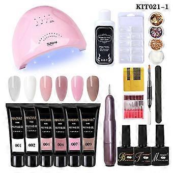 Nail tools set extension glitter light polishing tools set