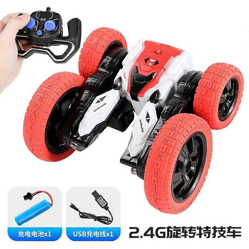 2022 Toy Remote Control All-wheel-drive Lateral Drift Car Stunt Double Rotating Cross-country Climbing Light Children's Toy Car