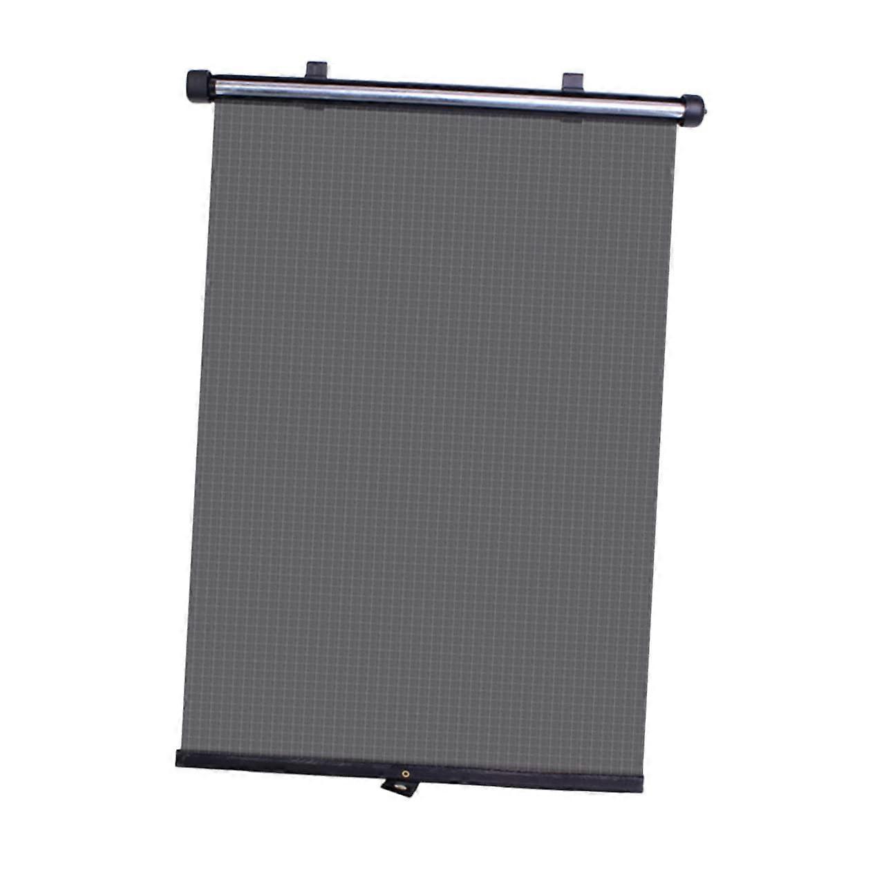 Retractable Car Window Shade Automatic Sunshade Roller Blind with Suction Cups, Mesh Fabric for Windshield Protection