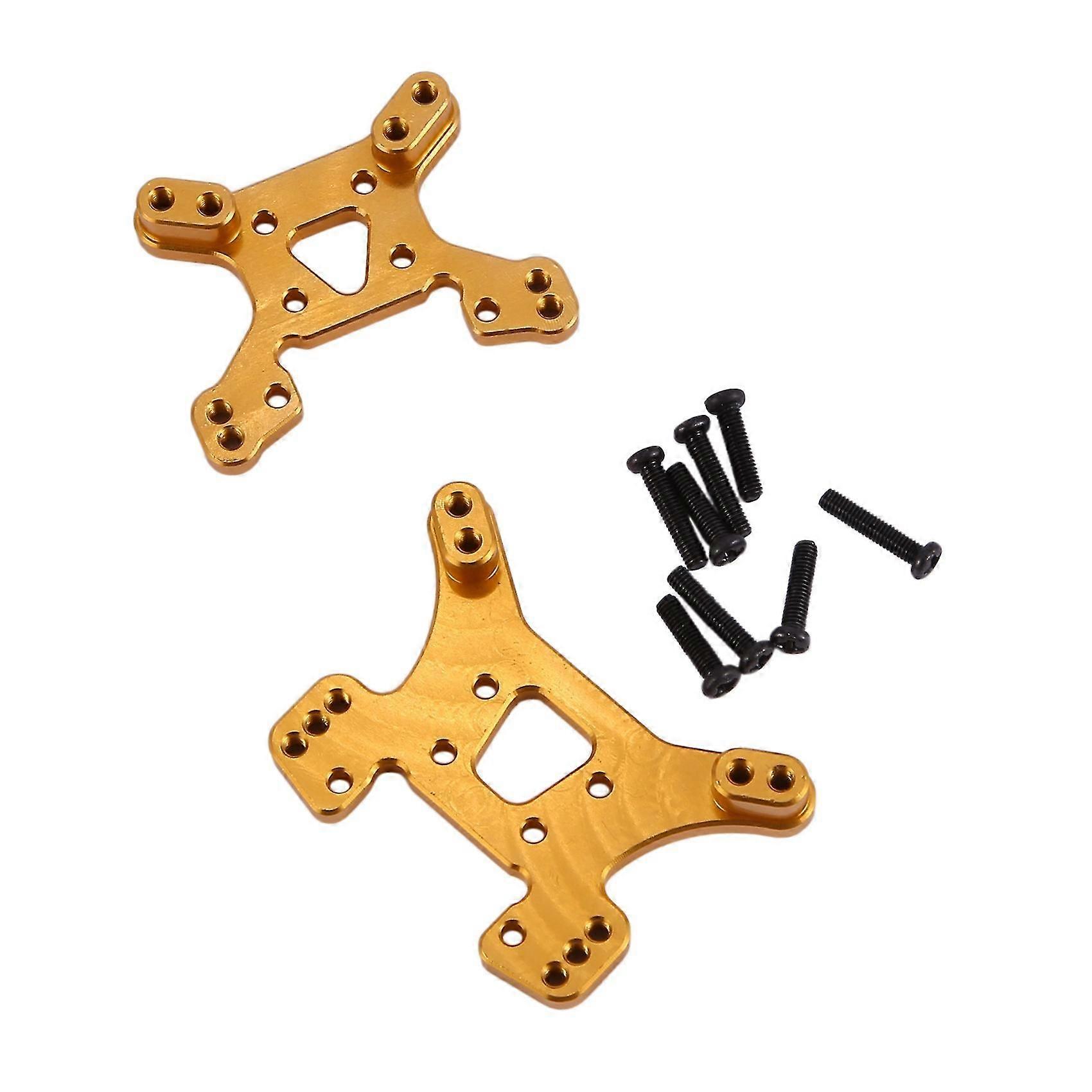 144001 Part Front and Rear Shock Tower Board Set Replacement Accessories Parts for 144001 1/14 4WD RC Car,Yellow