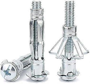 Expansion Screws M4X20 Hollow Wall Anchors Kit, 5 Pcs Self-Tapping For Drywall Plasterboard Gypsum Board Hole, M4X38mm