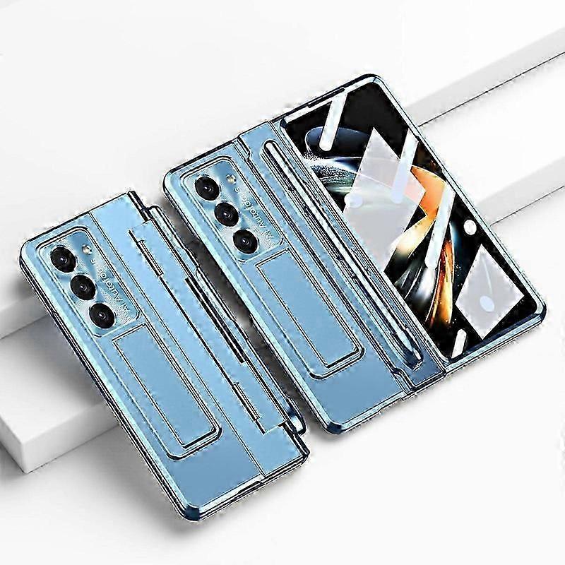 Transparent Case for Samsung Galaxy Z Fold6 Plating Case with S Pen Holder, Protective Case with Stand for Samsung Galaxy Z Fold 6 2024 P2025011095