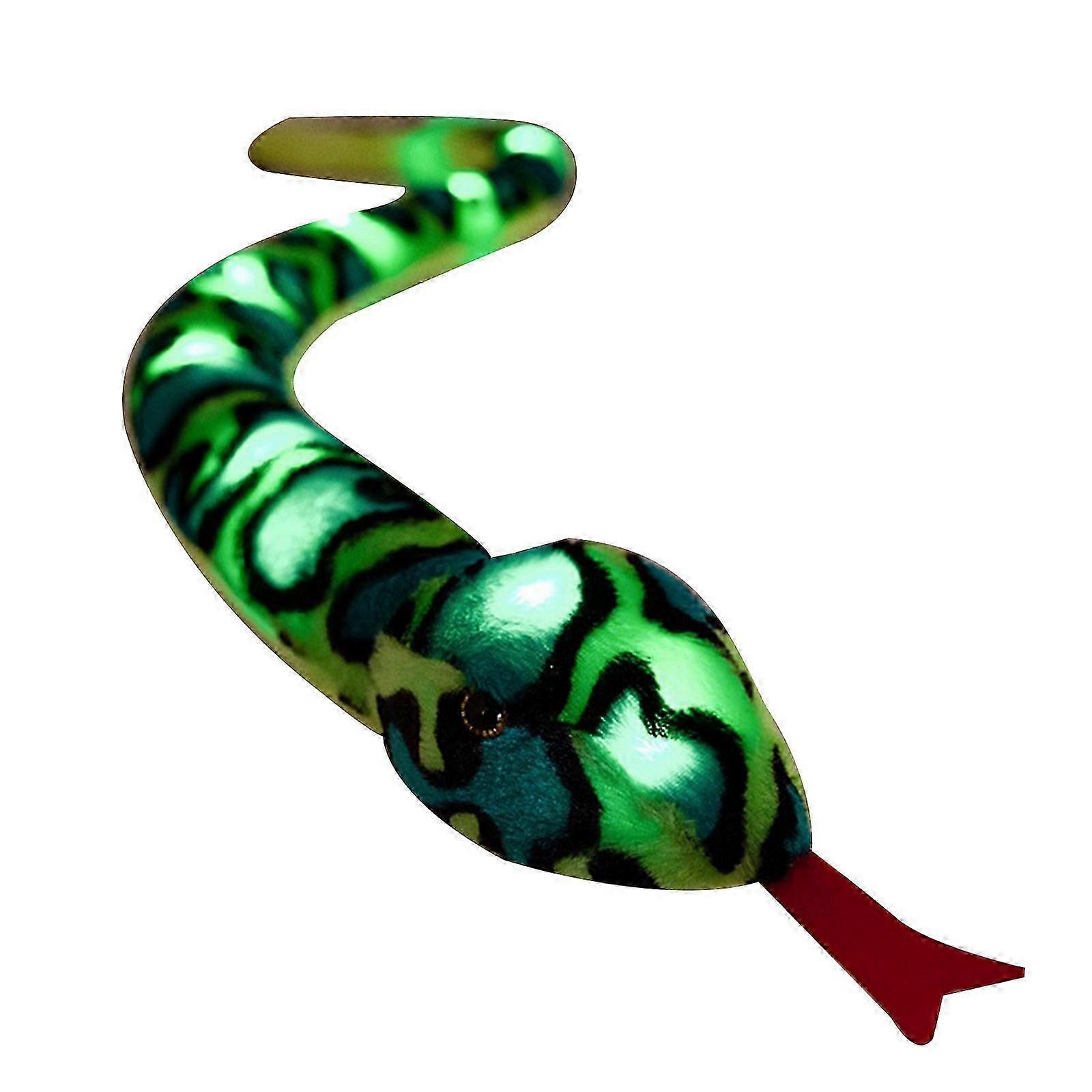 Valaise pehmo käärmelelu karvainen värikäs LED-hehkuva käärmeeläinlelu lasten makuuhuoneisiin ja festivaalijuhliin