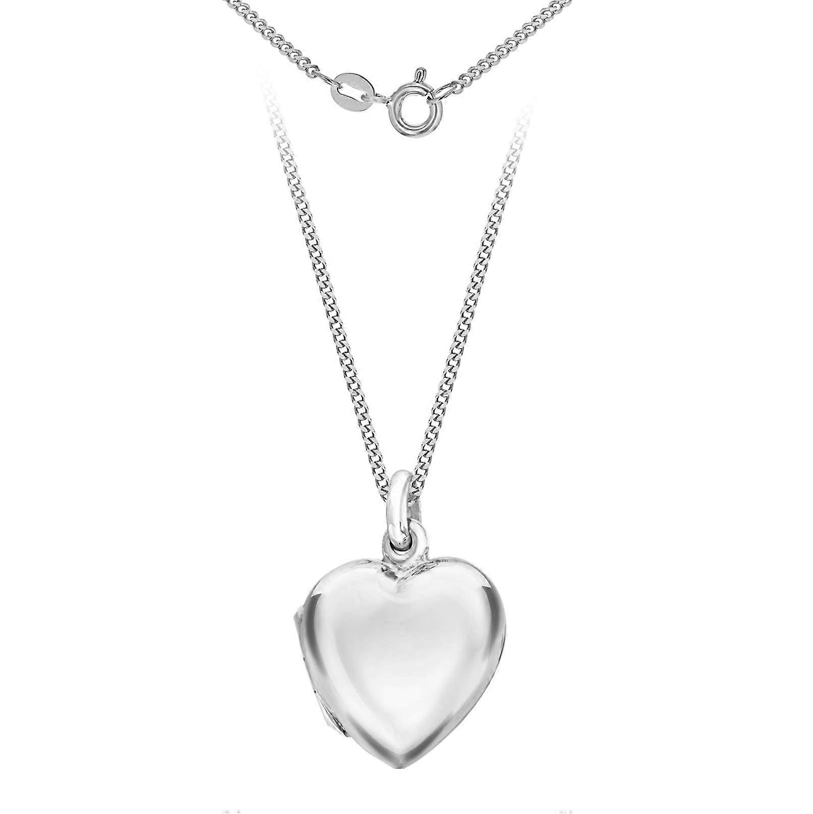 Women's Sterling Silver Heart Pendant/Locket Necklace