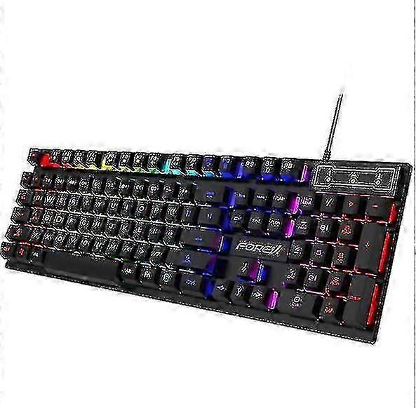 Gaming Keyboard Usb RGB Wired Rainbow Keyboards BV