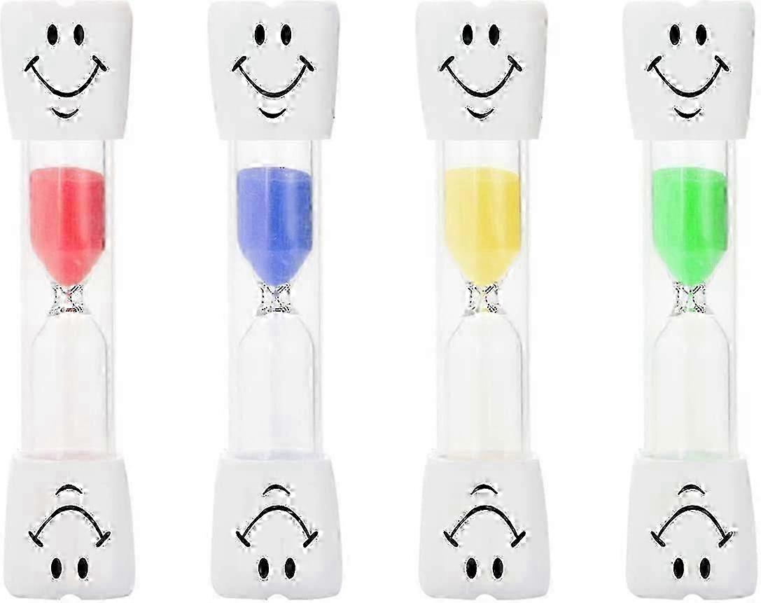 3-Minute Smiley Toothbrush Timer for Kids - 4pcs Random Colors