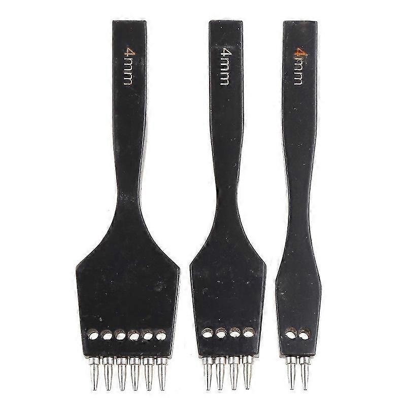 2/4/6 Prong Tooth Lacing Diamond Stitching Chisel Set for DIY Leather Craft
