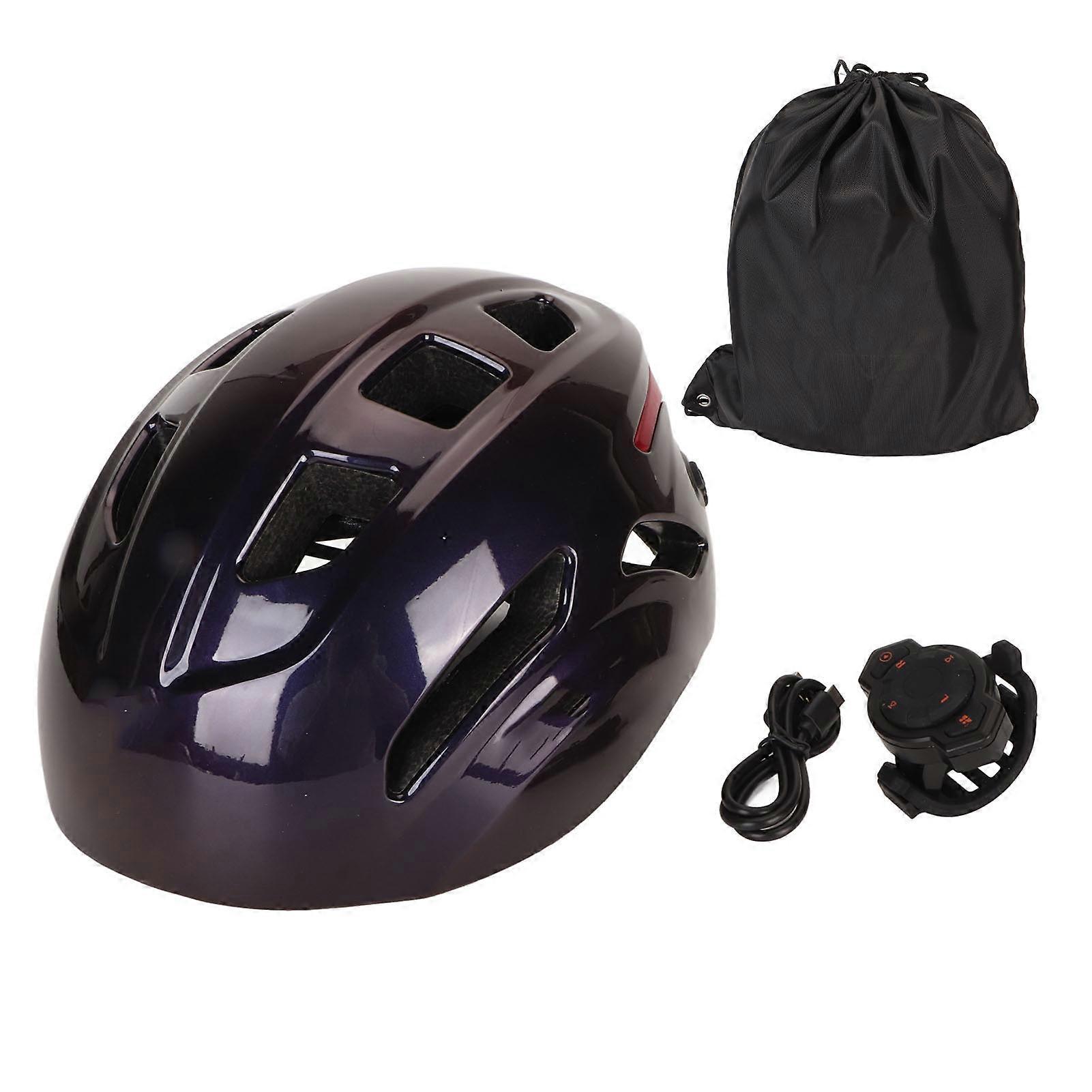 Smart Bike Multi People Intercom Bluetooth Cycling Helmet with Remote Control Warning Taillight