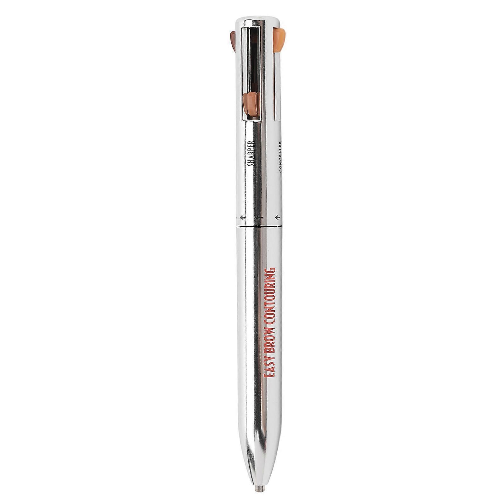 4 In1 Contour des sourcils Highlight Pen Imperméable à l’eau Longue durée Maquillage des yeux Beauté Outil Sourcil Définition Crayon