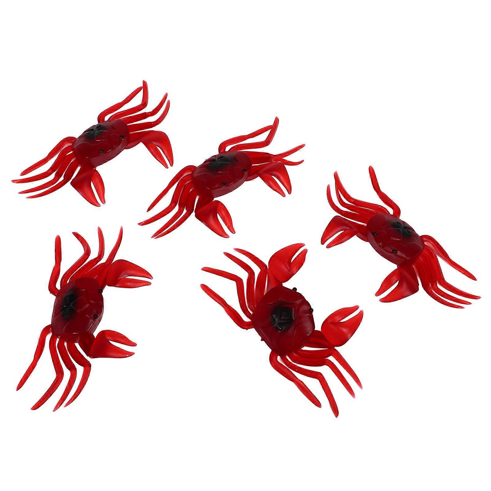 5PCS Simulated Crab Bait Soft Silicone Portable Reusable Artificial Fishing Lure for Angling