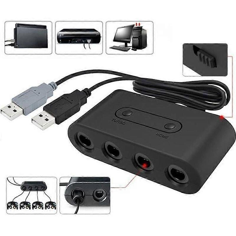4port USB to Controller Adapter for Nintendo Gamecube NGC Switch - Wii U - PC 3in1_lht6168