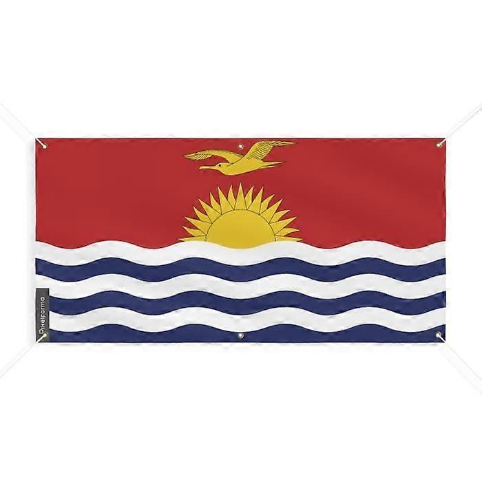 Kiribati Flag Banner - PIXELFORMA - 160x320cm - Durable Polyester - 6 Reinforced Eyelets