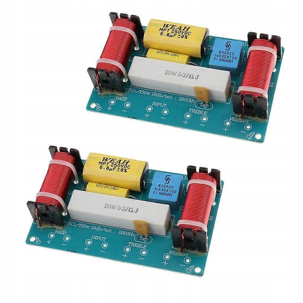 2 Piece Audio Filter Bass Speaker Crossover Divider Car At Home