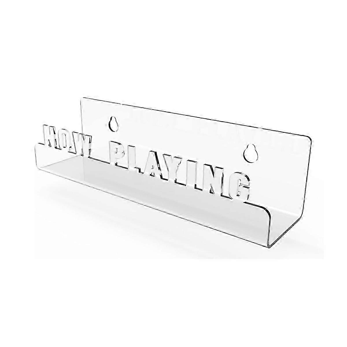 Acrylic Record Stand with Now Playing Display - Vinyl Record Storage Holder for Turntable, Compact Record Player Organizer