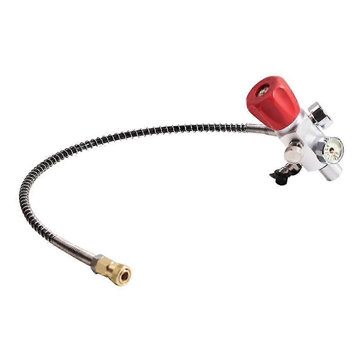 2X M18X1.5 PCP Tank Dual Gauge Charging Valve Air Filling Station Refill Adapter with 400Bar 6000Ps
