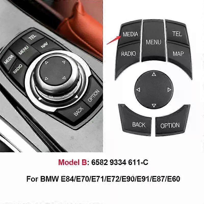 Car CIC IDrive Multimedia Control Knob Menu Button Keys For BMW X1 X5 X6 1 3 5 Series E84 E90 E91 E92 E70 E71 E72 E60 E87 E88