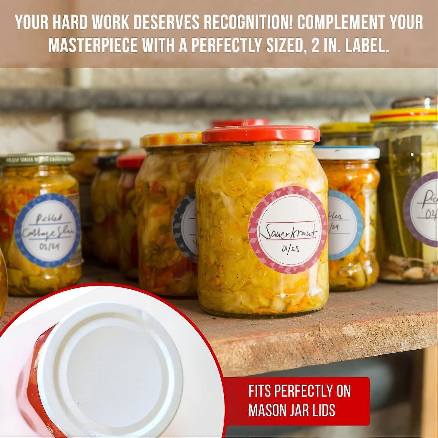 Dissolvable Canning Labels for Jars – 200 Dissolvable Mason 2" Jar Labels - Dissolvable Food Labels - Jam Homemade Canning Jar Labels Stickers